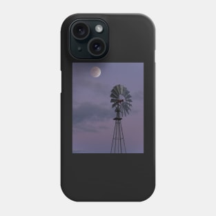 Moon over Windmill Phone Case