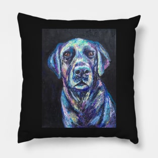 Colourful Black Labrador Pillow