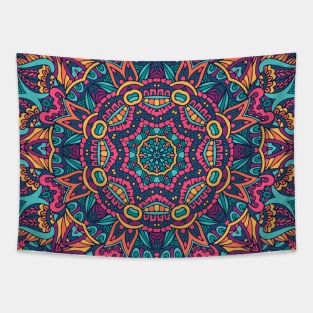 Colorful Oriental Rug Mandala Boho Pattern Tapestry