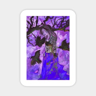 Raven Witch - Dark Violet Magnet