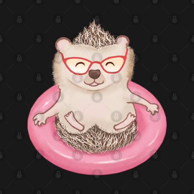 stylish sunglasses wearing  hedgehog by pixspatter