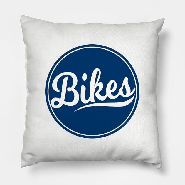 Bikes Pillow by esskay1000