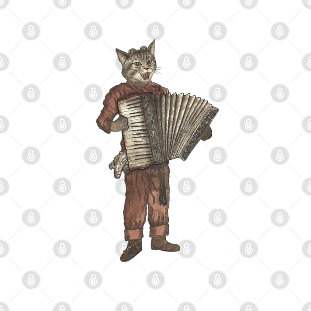 Accordion Cat with Goggles and Mask by FelisSimha