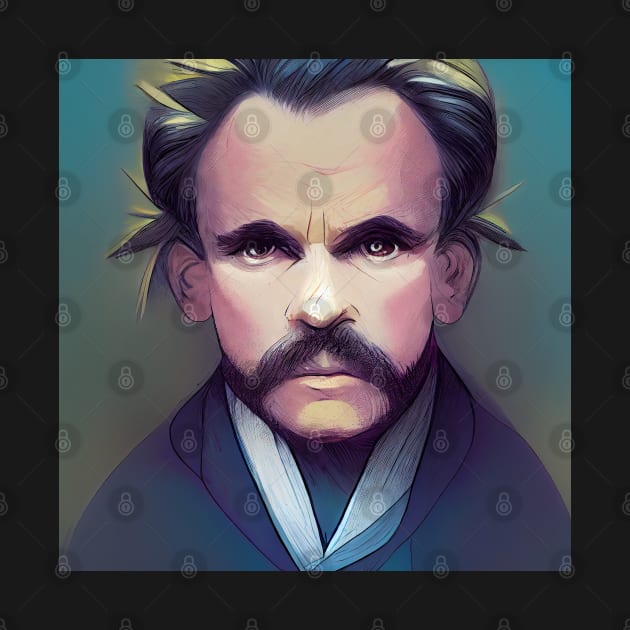 Friedrich Nietzsche portrait | Anime style by Classical