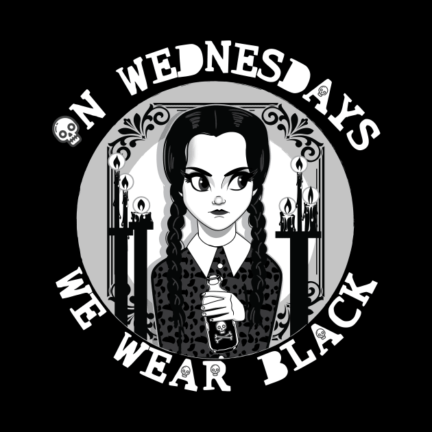 Wednesdays We Wear Black by gwenillustrates