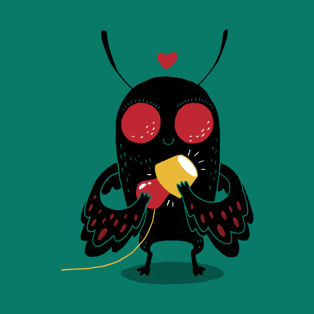 Mothman Love Lamp by DinoMike