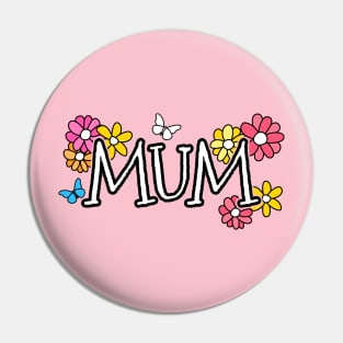 Mothers Day 2022 Mum Flowers Butterflies Mothering Sunday Pin