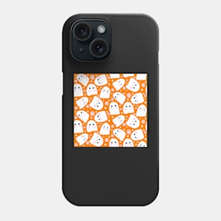 Cute Ghosts on Orange Phone Case