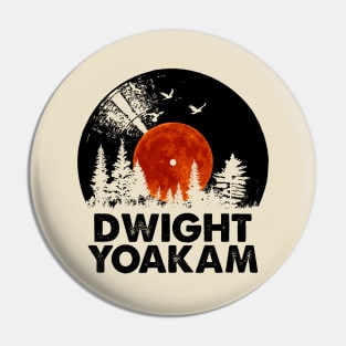 Dwight Name Record Music Forest Gift Pin