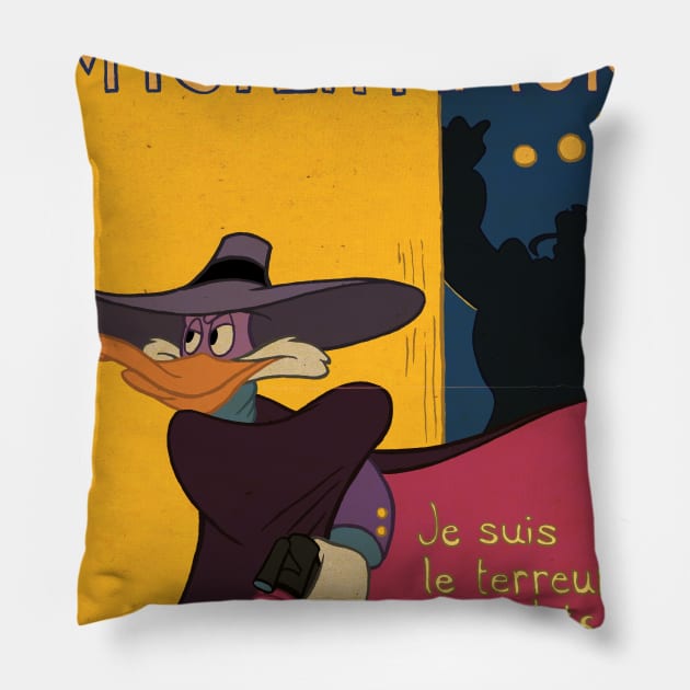 Darkwing Duck en Francais Pillow by Renzoid