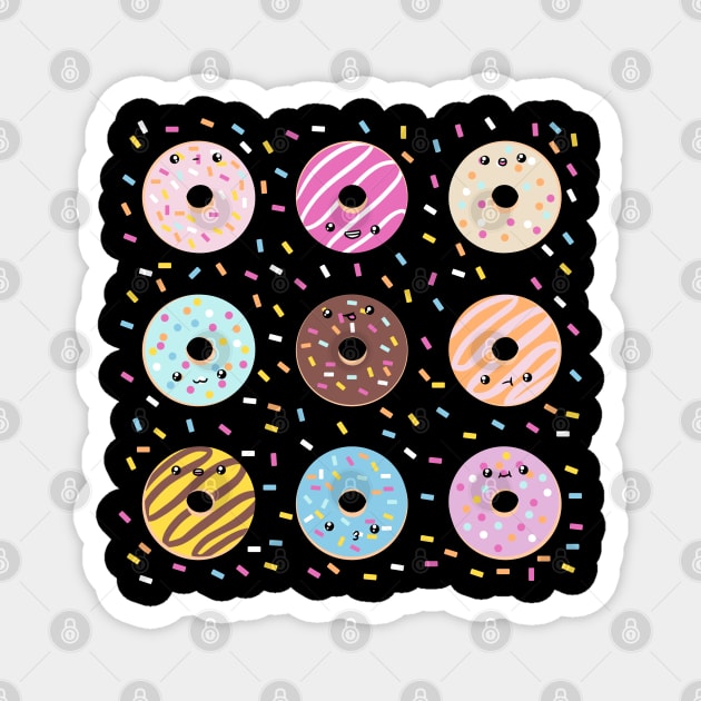 Kawaii donuts Magnet by Yarafantasyart