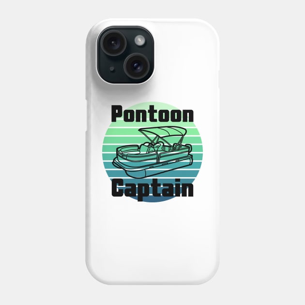 Pontoon Boat Captain Phone Case by HobbyAndArt