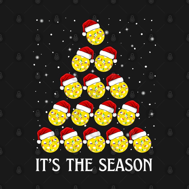 Pickleball Christmas Tree It's The Season Funny Pickleball Lover by egcreations