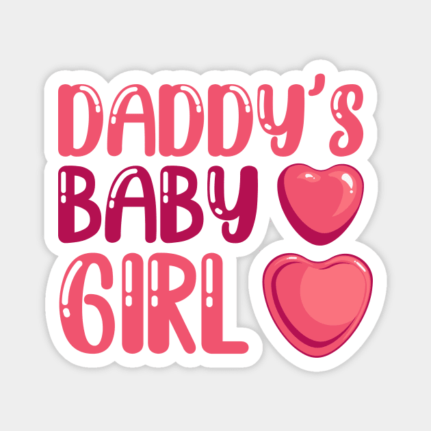 Daddy Baby Girl Cute Sweet Family Magnet by Mellowdellow