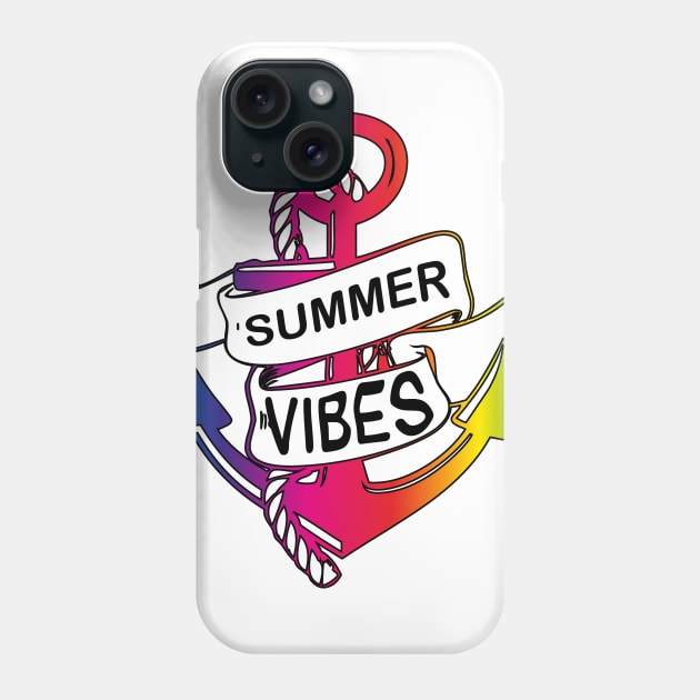 Summer Vibes full color | LGBT beach sailling captain Phone Case by PolygoneMaste