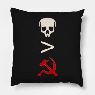 Better Dead Than Red Said in Symbols Pillow