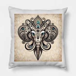 Aesthetic Elephant drawing Pillow