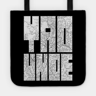 Yaounde, Cameroon City Map Typography - Light Tote