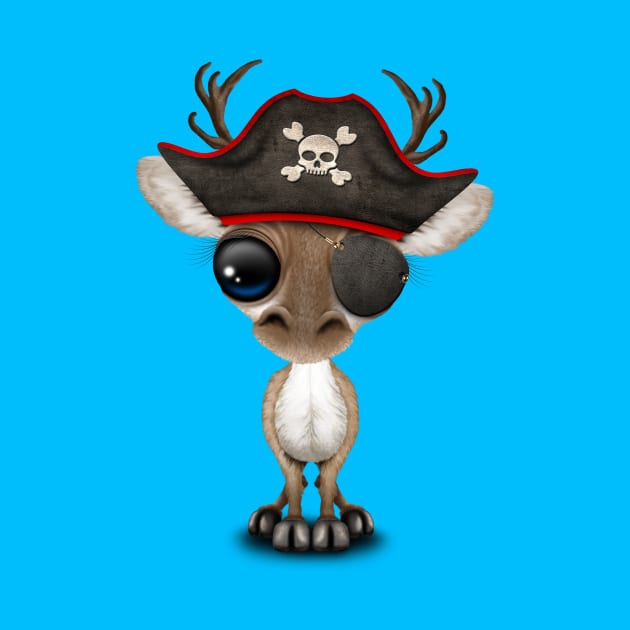 Cute Baby Reindeer Pirate by jeffbartels