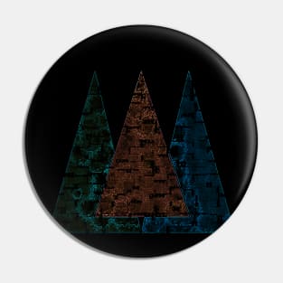 3 abstarct trianlges graphic Pin