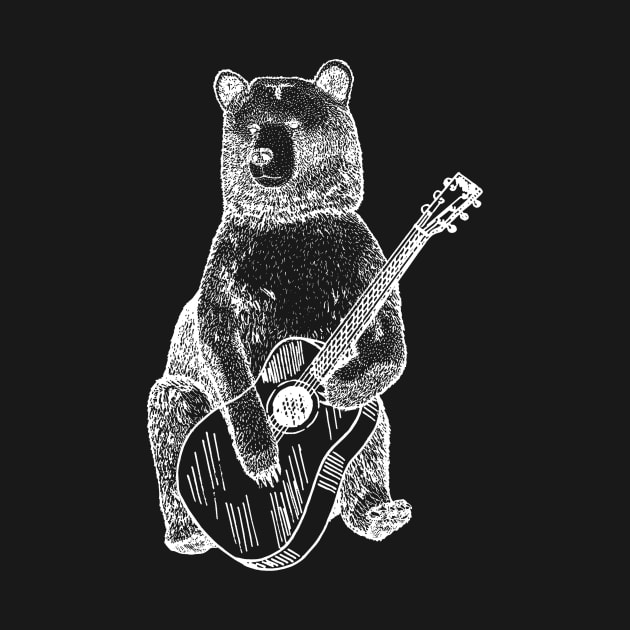 Guitar Bear T Shirt by Hound mom