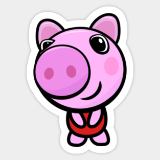 Piggy Cute Game Character Art Roblox Piggy Sticker Teepublic