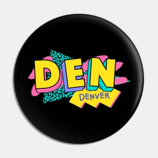 Denver, Colorado Retro 90s Logo Pin