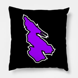 Salt Spring Island in a Simple Purple Violet Silhouette - British Columbia Souvenir - Salt Spring Pillow