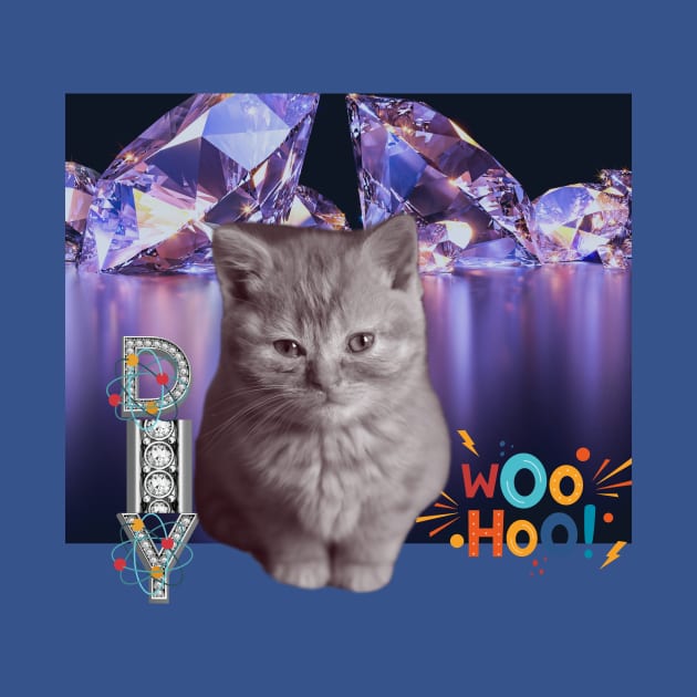 WOO HOO CAT T SHIRT by gorgeous wall art