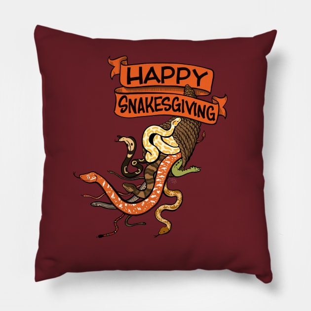 HAPPY SNAKESGIVING Pillow by StevieVanB