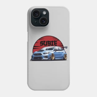 Impreza WRX STI Car Art - Subaru Stance Modified Sports Car Phone Case