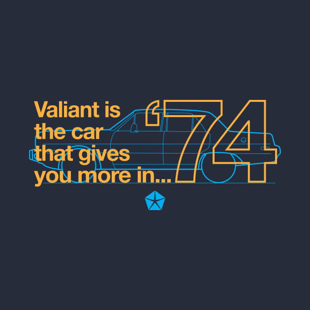 74 Valiant Sedan - The Car That Gives You More by jepegdesign