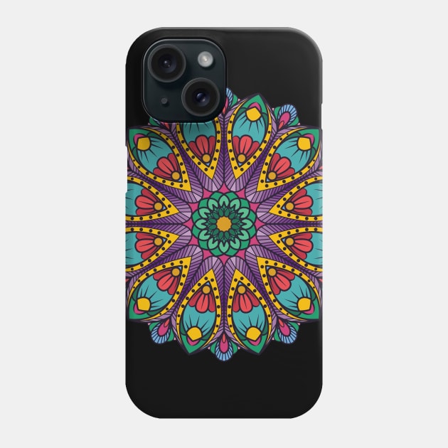 Mandala Colour Phone Case by Mr.Speak