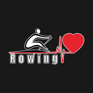 Rowing heart love T-Shirt