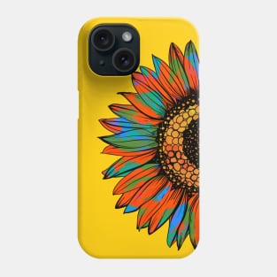 Rainbow Sunflower Phone Case