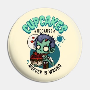 Cupcakes because Murder is wrong Pin