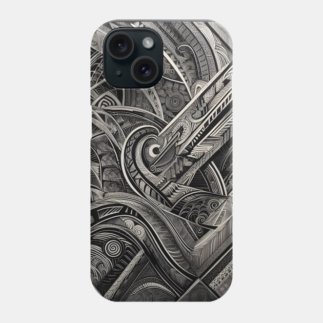 Discover Aotearoa's Cultural Tapestry: Authentic Maori Art in Vibrant Illustrations Phone Case by insaneLEDP