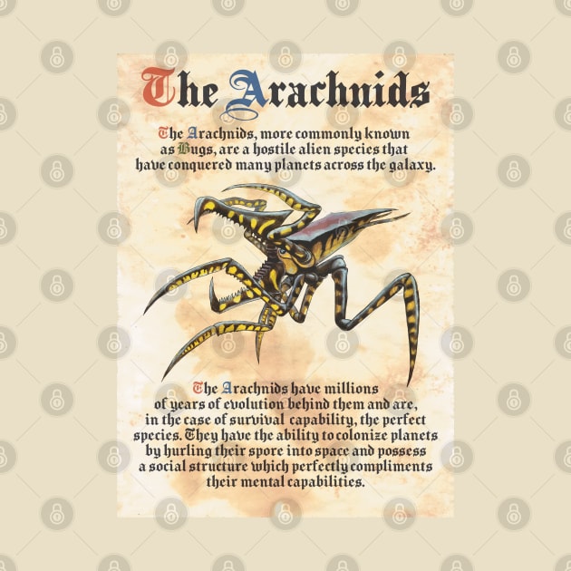 Starship Troopers (1997) Medieval Book Print by SPACE ART & NATURE SHIRTS 