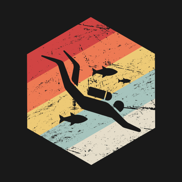 Retro 70s Scuba Diver Icon by Wizardmode