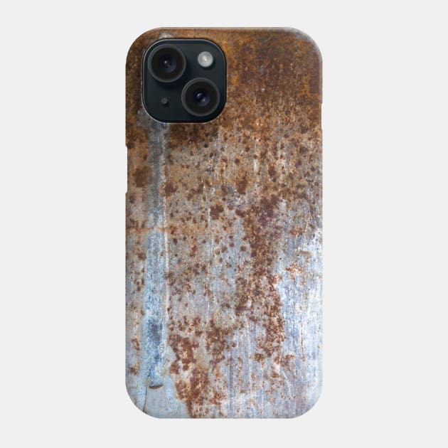 Rusty metal surface with melted steel run dry Phone Case by textural