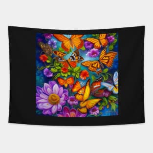 butterflies and flowers Tapestry