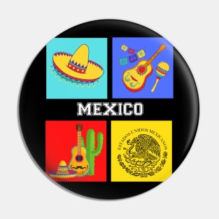 Mexico Art Gra[hic Pin