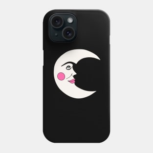 Crescent Moon Face Phone Case