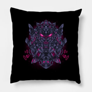 Head Cyborg Dark Art Pillow