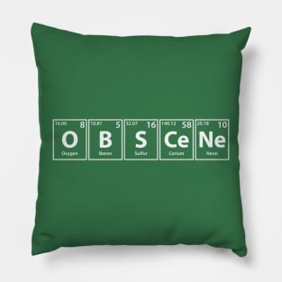 Obscene (O-B-S-Ce-Ne) Periodic Elements Spelling Pillow