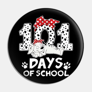 100 Days Of School Dalmatian Dog Women Girl 100 Days Smarter Pin