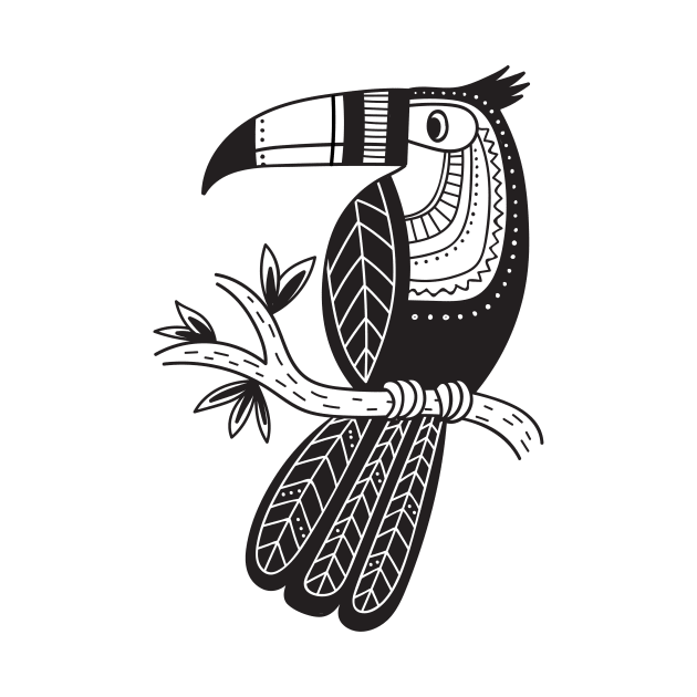 Boho style toucan by yuliia_bahniuk