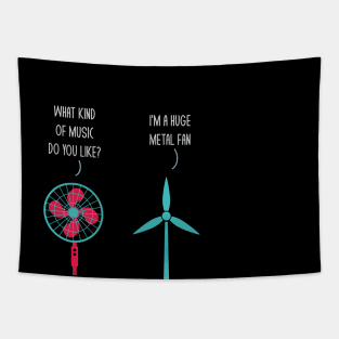 Funny Heavy Metal Fan Punk Emo Goth Rock Music Pun Humor Tapestry