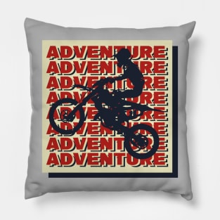 motocross adventure biker Pillow