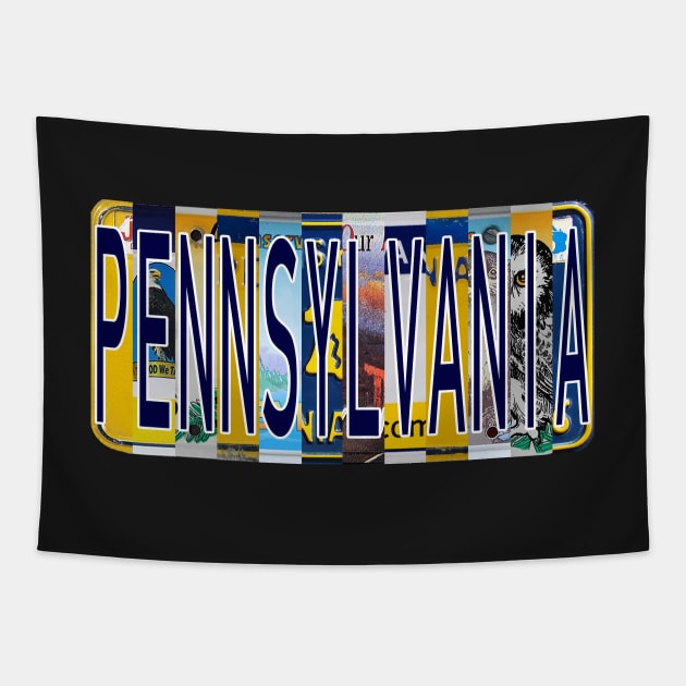 Pennsylvania License Plates Tapestry by stermitkermit